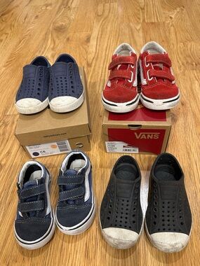 Lot of Vans & Native toddler shoes